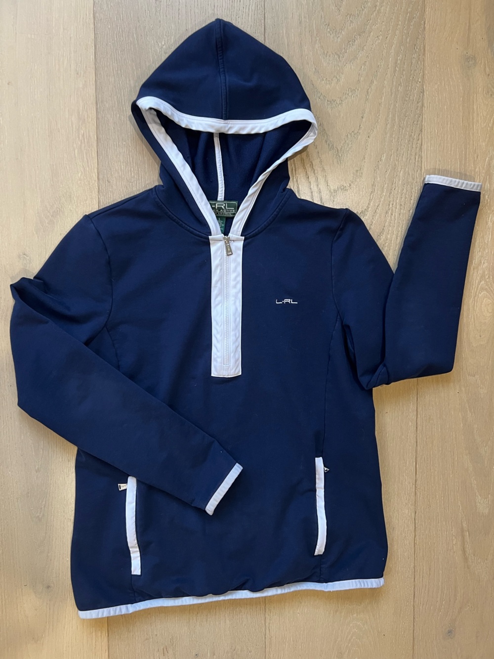 Lauren Active Ralph Lauren Navy 1/4 Zip Hoodie Large